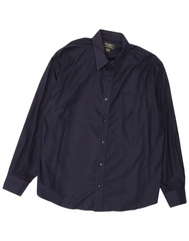 Cămașă pentru bărbați EDDIE BAUER Classic Fit XL Bumbac bleumarin