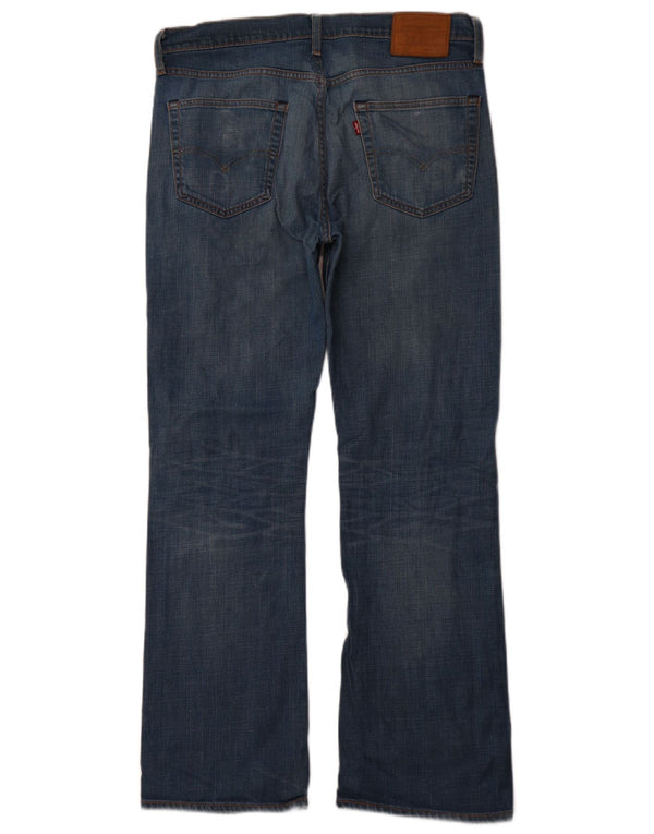 Blugi pentru bărbați LEVI'S 527 Distressed Bootcut W34 L32 Bumbac albastru