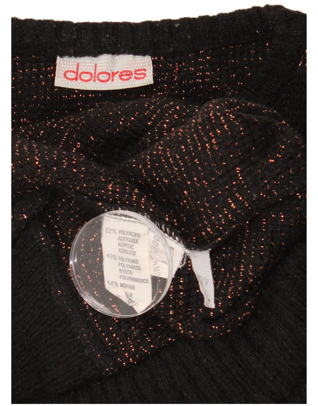 Pulover pentru damă Dolores, cu model abstract, cu gât de barcă, EU 40 Medium Negru