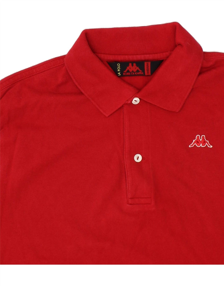 KAPPA Mens Polo Shirt Medium Red Cotton Vintage Kappa and Second-Hand Kappa from Messina Hembry 