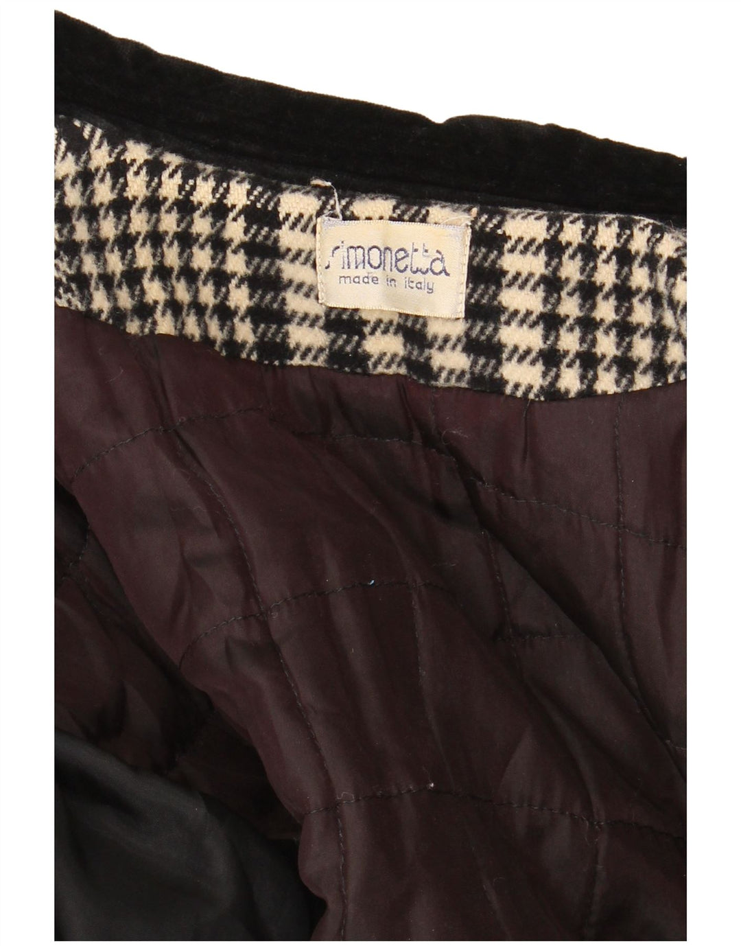 Pardesiu Simonetta pentru femei UK 14 mare negru Houndstooth
