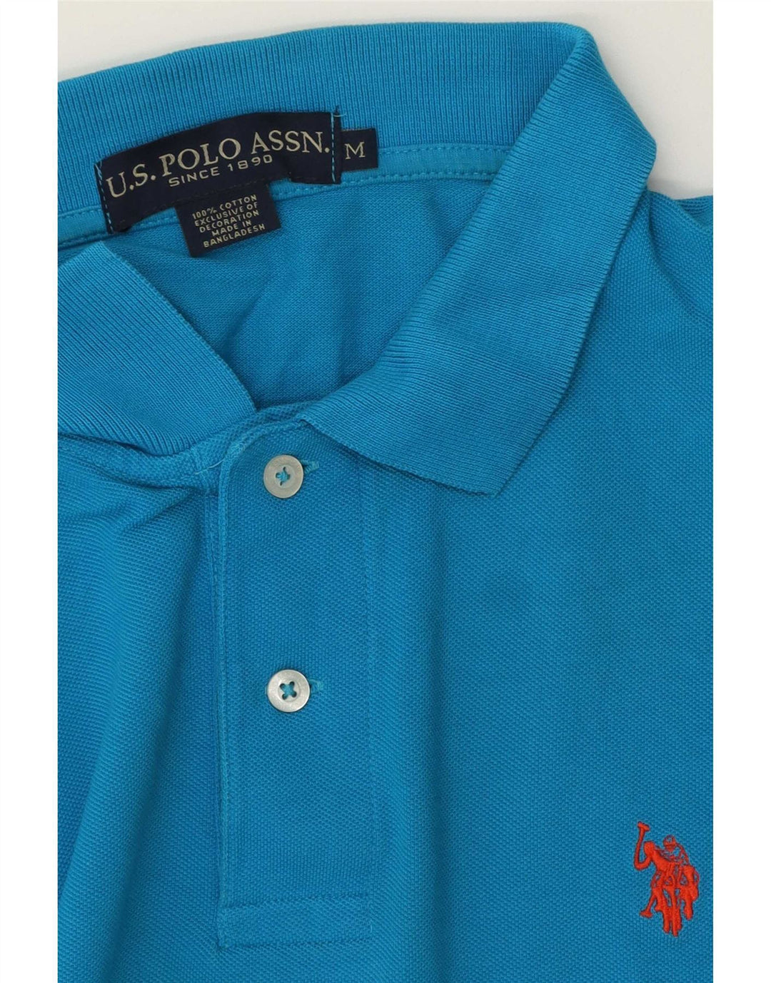 U.S. Polo Assn. Tricou polo pentru bărbați, bumbac albastru mediu
