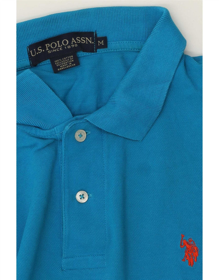 U.S. Polo Assn. Tricou polo pentru bărbați, bumbac albastru mediu