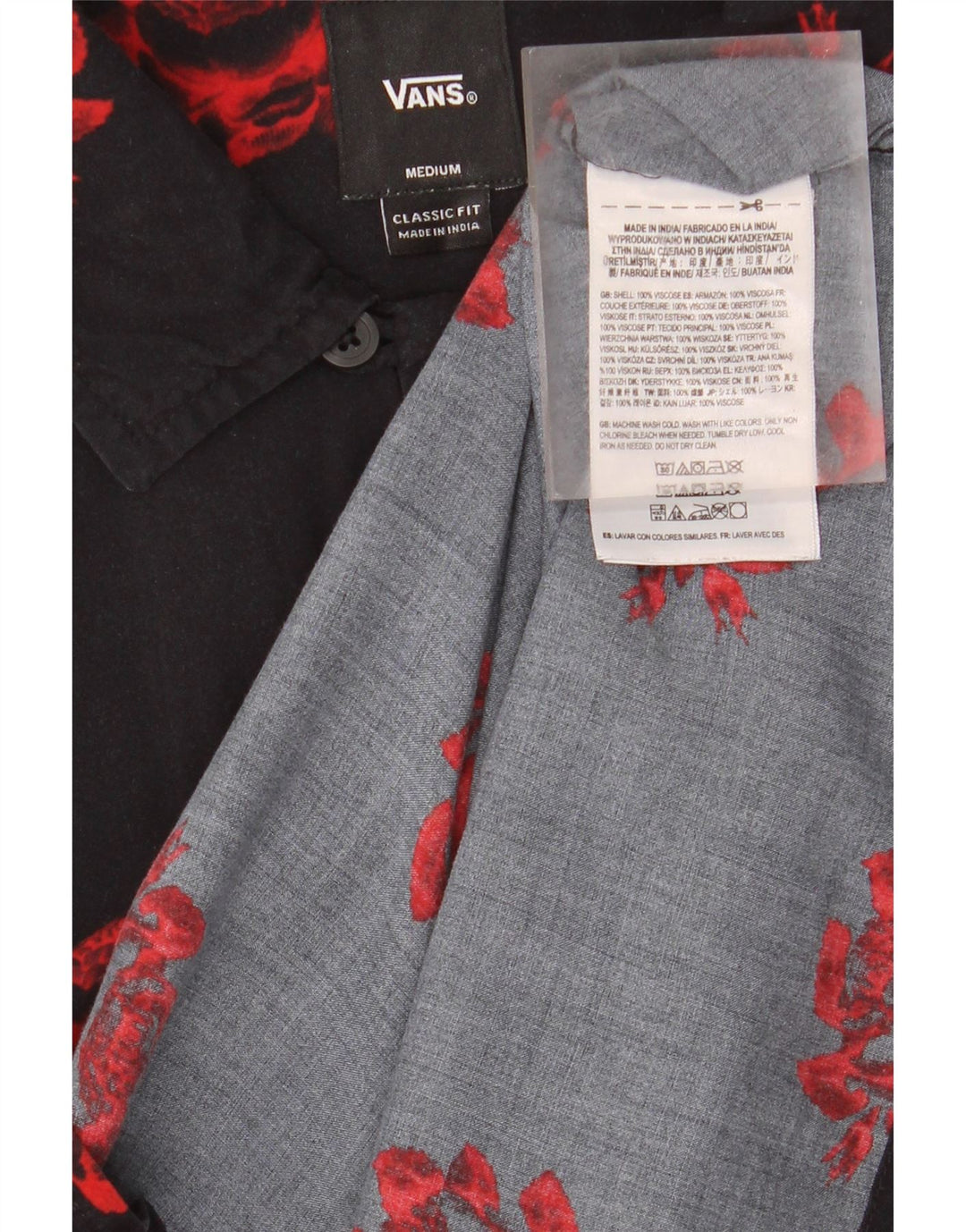 Cămașă cu mânecă scurtă pentru bărbați Vans Classic Fit Medium Black Floral Tropical