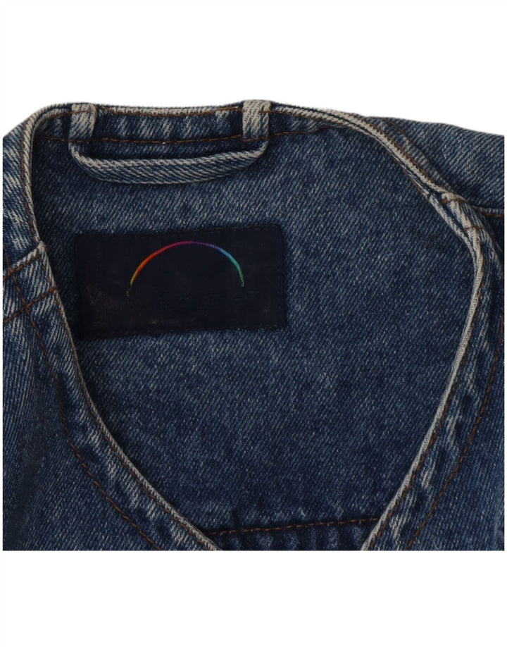 Jachetă Bogner de denim cu grafică pentru femei UK 14 Medium Blue Anii 90