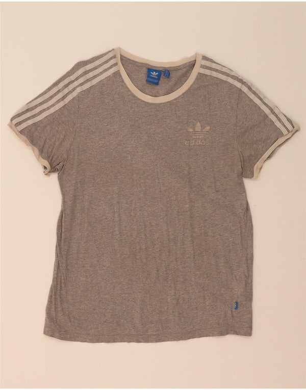 Tricou Adidas pentru femei Top UK 10 Small Grey Flecked Cotton
