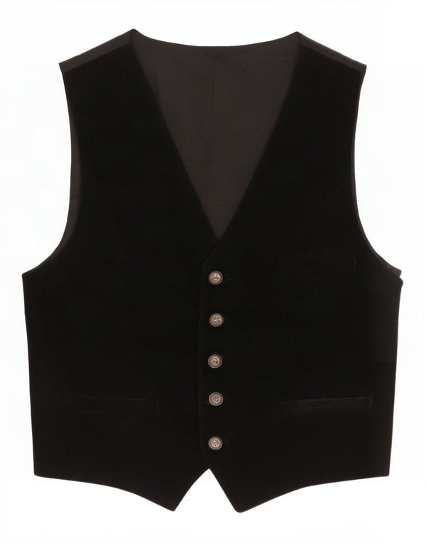 C&A Gilet pentru bărbați din piele intoarsa XL din piele neagra