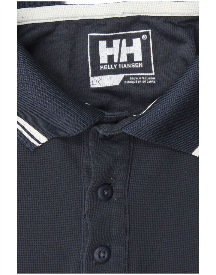HELLY HANSEN Tricou polo pentru bărbați, mare, bleumarin, cu dungi