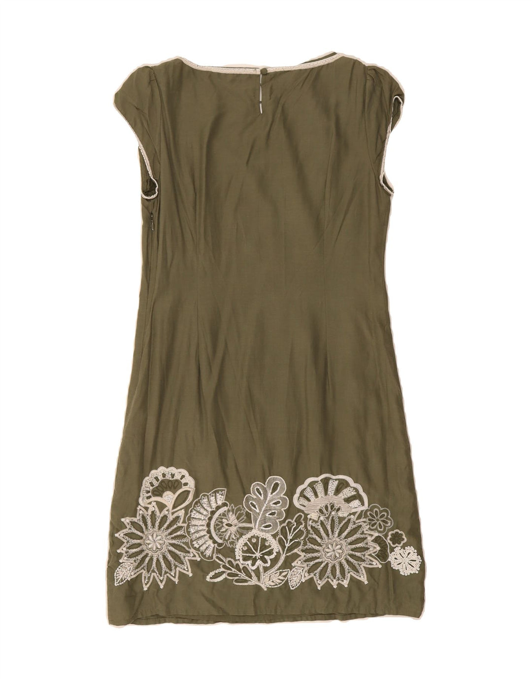 MONSOON Womens Shift Dress UK 10 Small Green Floral Vintage Monsoon and Second-Hand Monsoon from Messina Hembry 