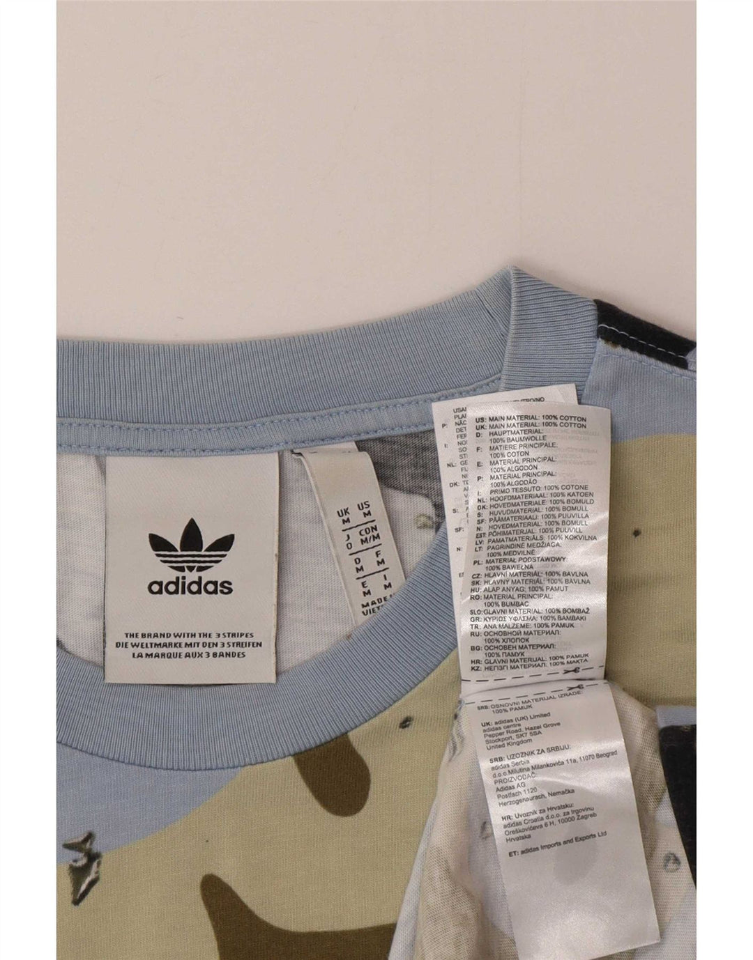 Tricou pentru bărbați Adidas Top Mediu Multicolor Camuflage Bumbac