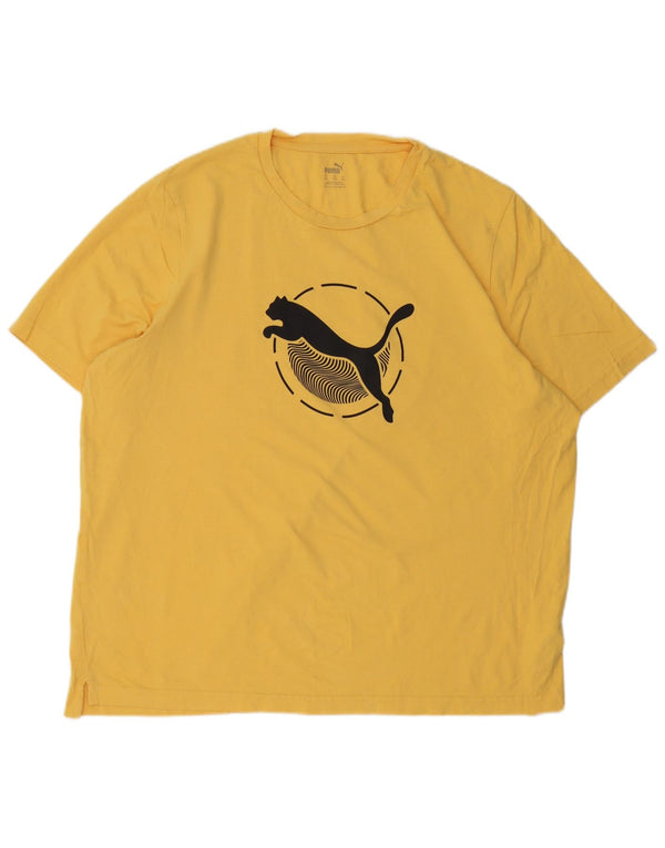 Tricou grafic Puma pentru bărbați Top 2XL Bumbac galben