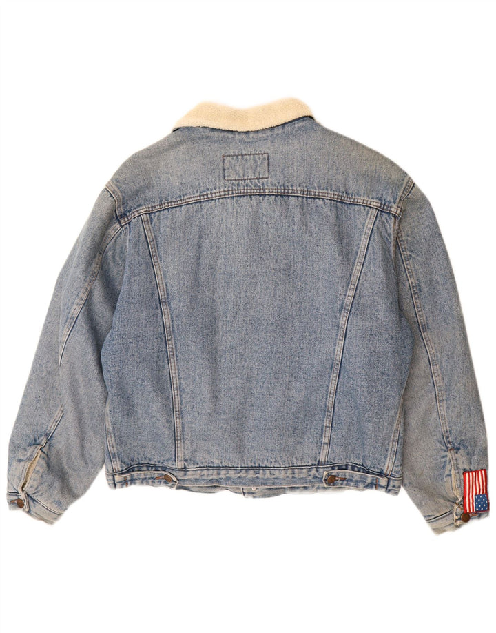 Jachetă pentru bărbați din denim Sherpa UK 42 XL Bumbac albastru
