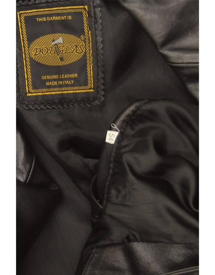 Palton de piele Douglas pentru bărbați UK 38 Medium Black Leather