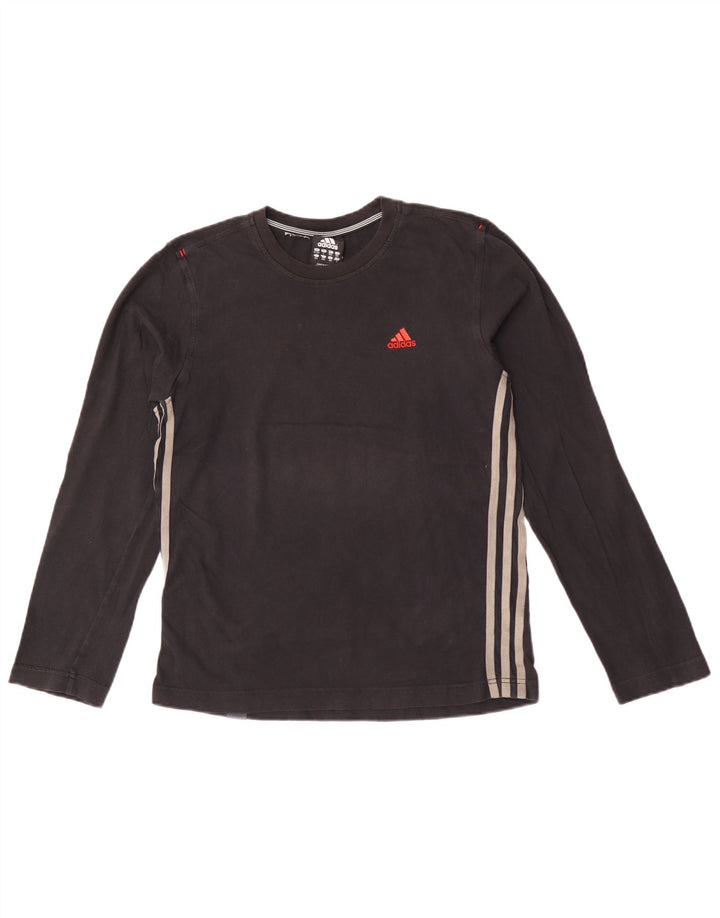 Top pentru băieți Adidas cu mânecă lungă 13-14 ani, bumbac negru