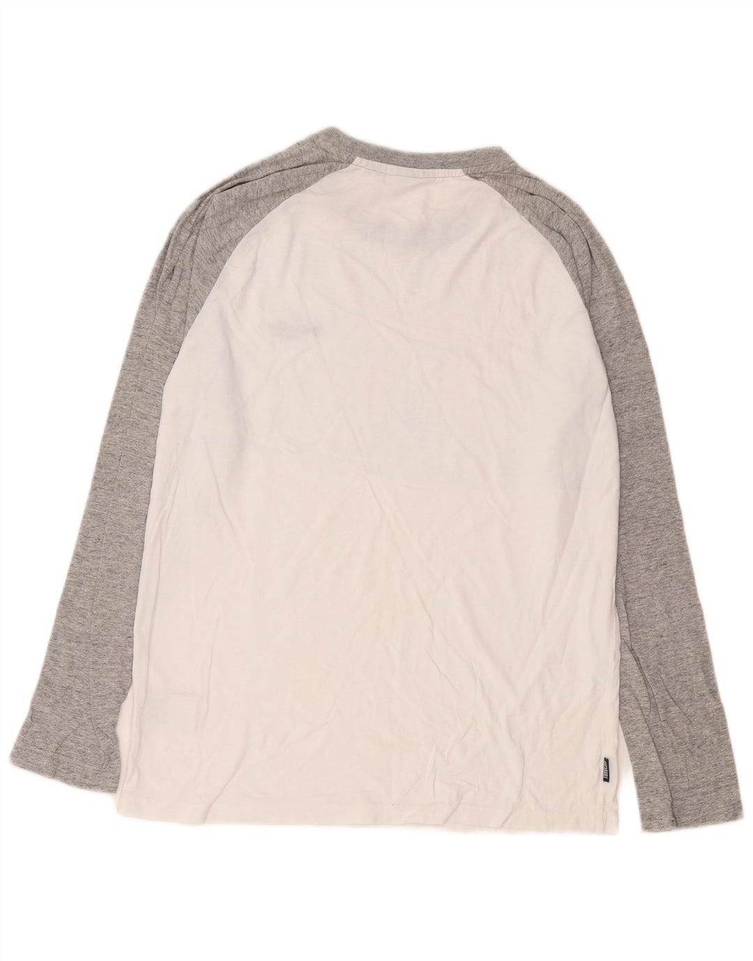 Top pentru bărbați Superdry cu mânecă lungă, mare, alb, color bloc din bumbac