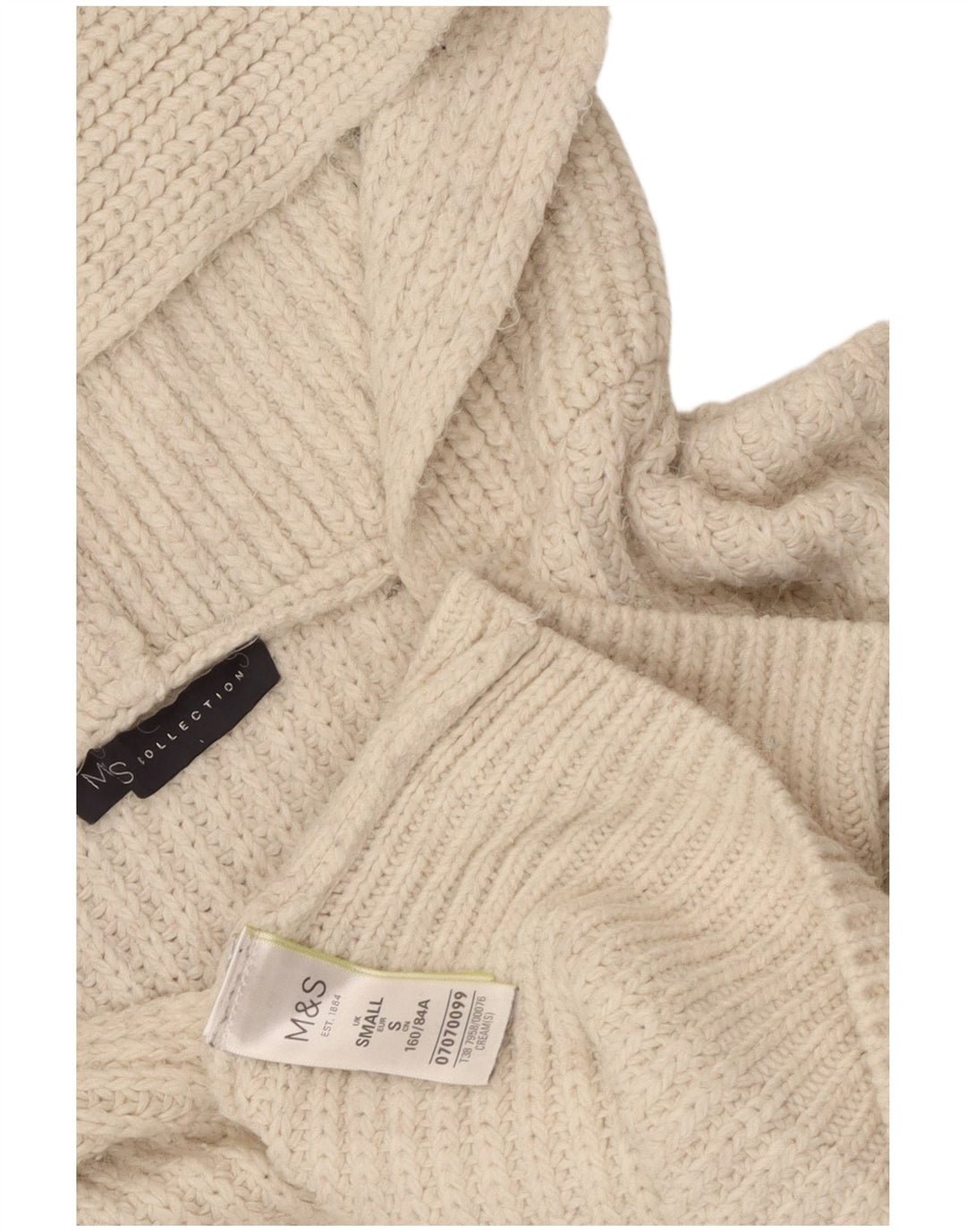 Marks & Spencer Pulover supradimensionat cu glugă pentru femei UK 10 Small White