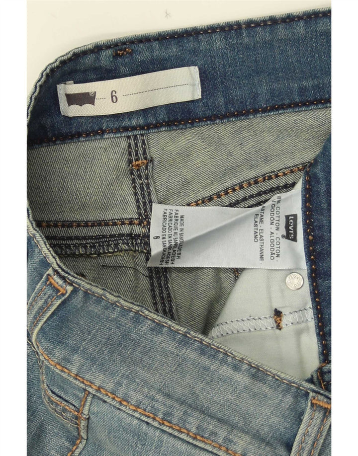 Pantaloni scurți din denim Levi's pentru femei US 6 Medium W28 Blue Bumbac