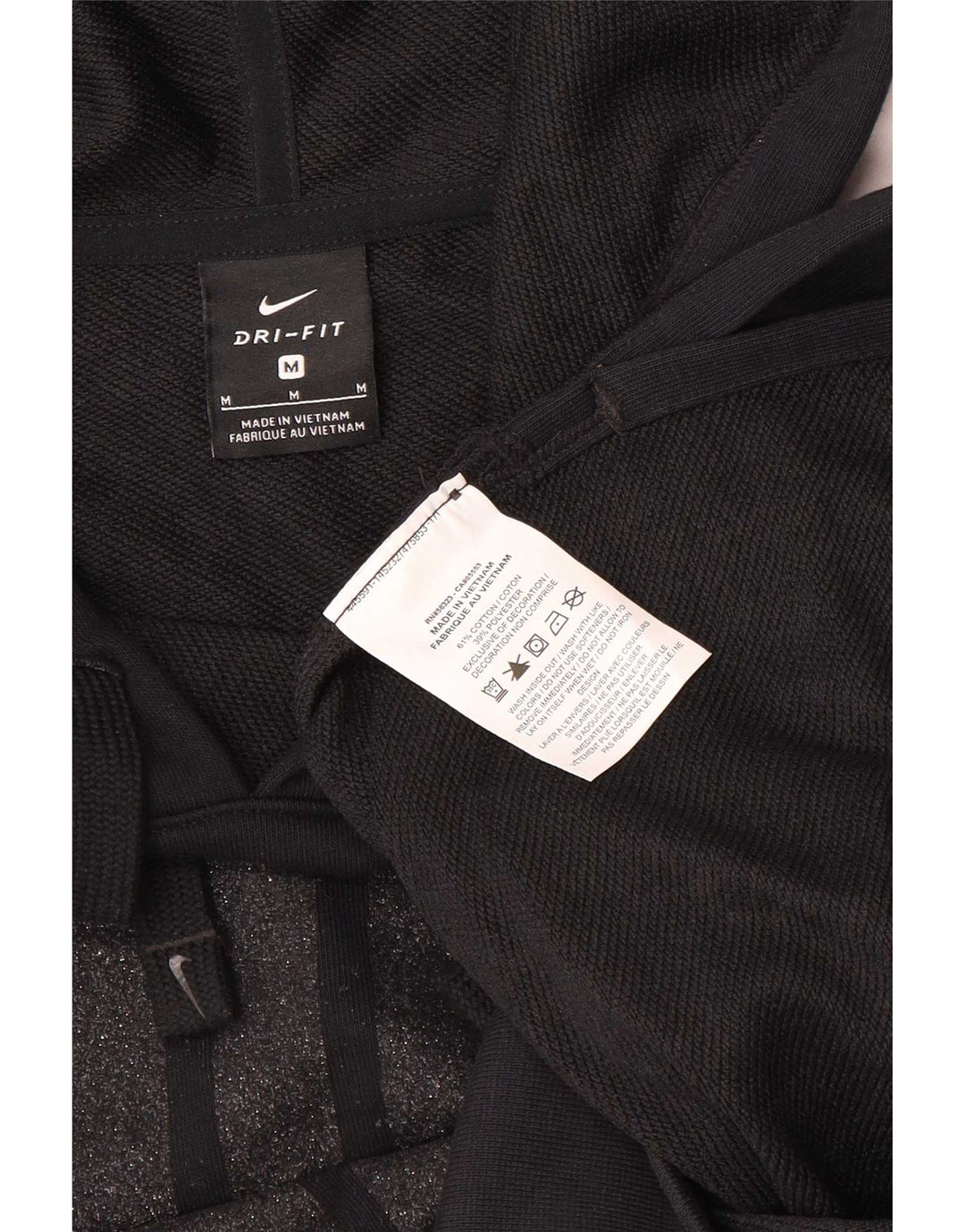 Jumper Nike Dri Fit Graphic Oversized Hoodie pentru femei UK 14 Medium Negru