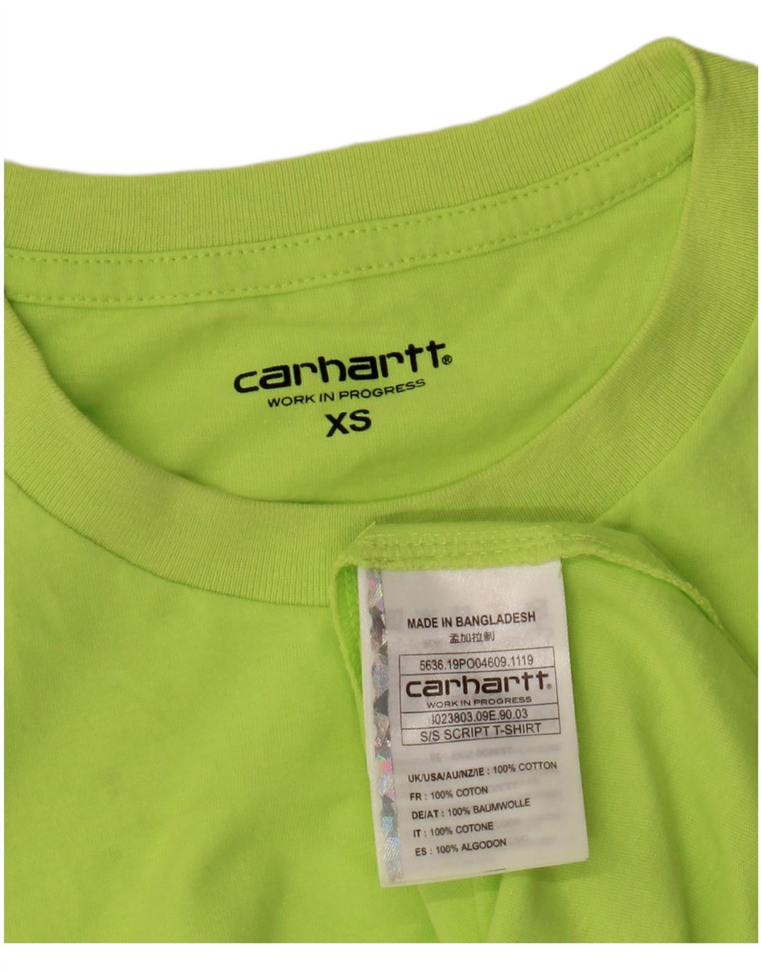 Tricou grafic pentru bărbați Carhartt Top XS Bumbac verde