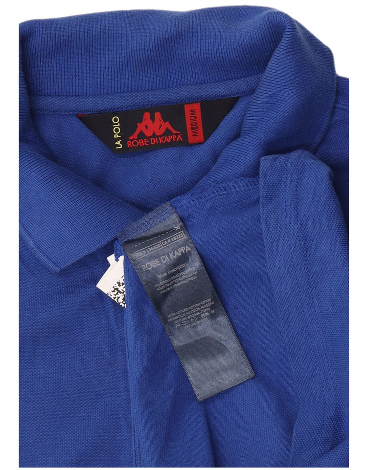 Cămașă polo pentru bărbați Kappa, bumbac albastru mediu