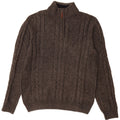 Crew Clothing Pulover pentru bărbați cu fermoar și gât, lână mare, gri