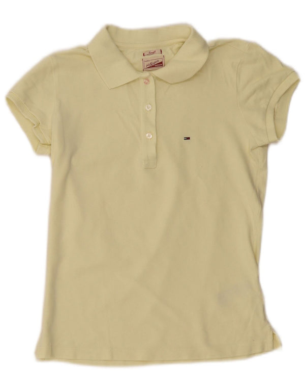 Tricou polo Tommy Hilfiger pentru femei UK 10 mic galben bumbac