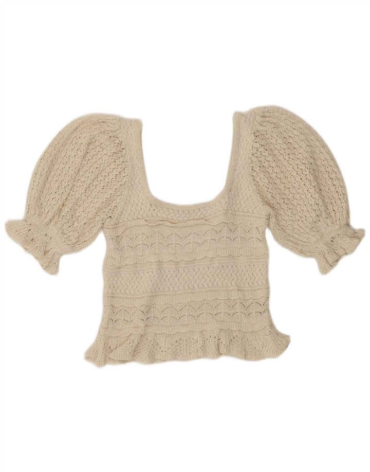 Bluză Crochet Crochet pentru Damă Zara UK 10 Mic Bej