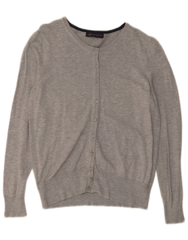 Pulover cardigan pentru femei Marks & Spencer UK 16 mare, gri, viscoză