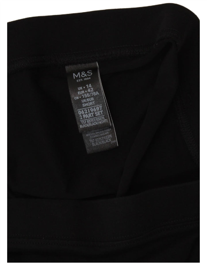 Leggings scurti pentru femei Marks & Spencer UK 14, mare, negru, bumbac