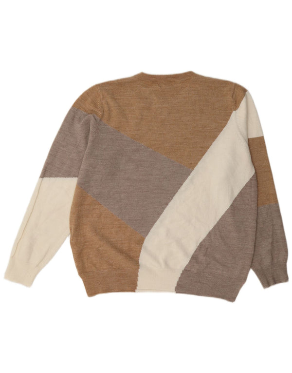 Pulover pentru femei Marks & Spencer cu decolteu triplu UK 14 mare bej