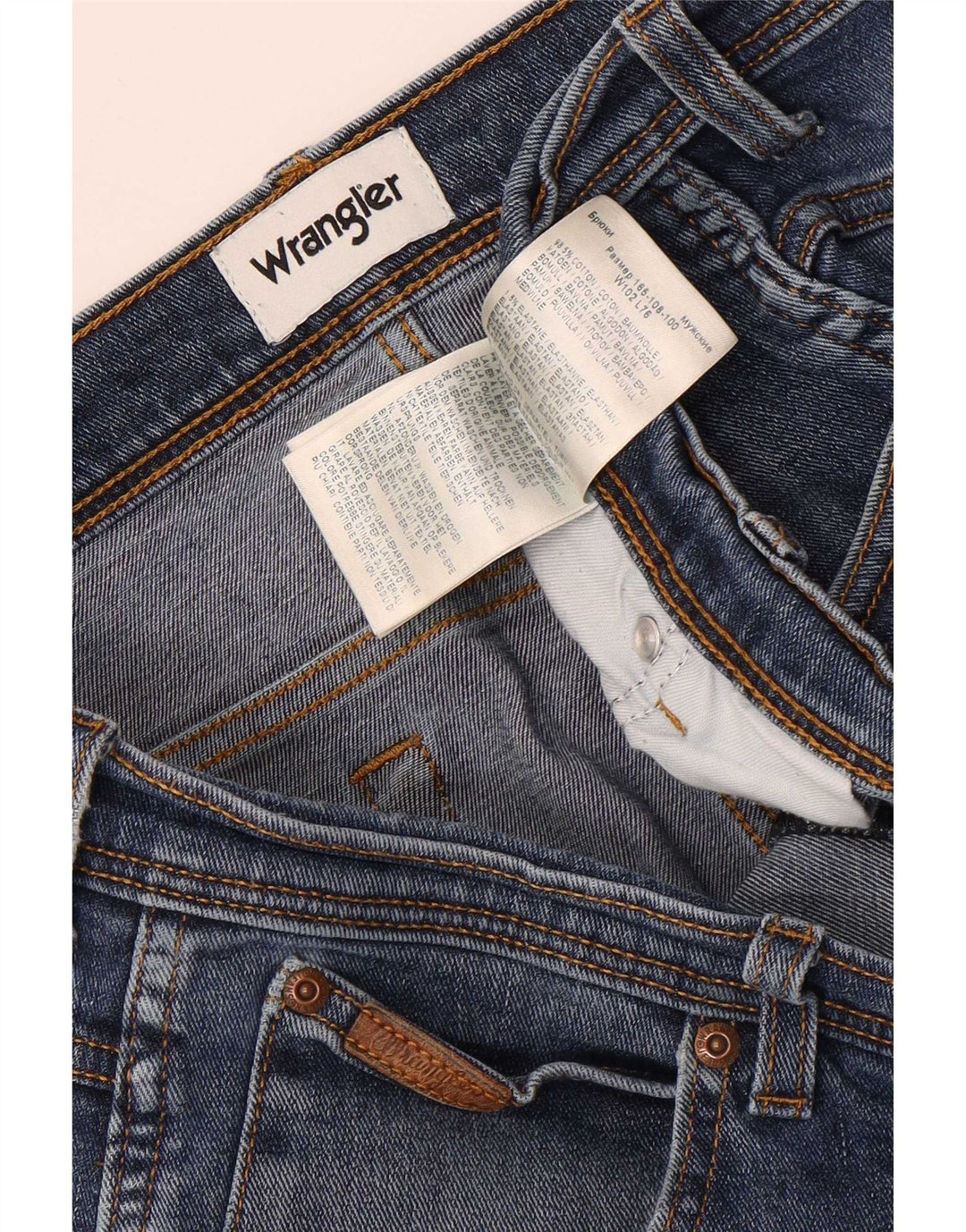Blugi drepte pentru bărbați Wrangler Texas W40 L27 Bumbac albastru