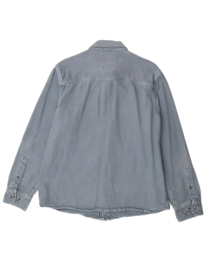 Cămașă Fat Face pentru bărbați din denim mare, albastru, bumbac