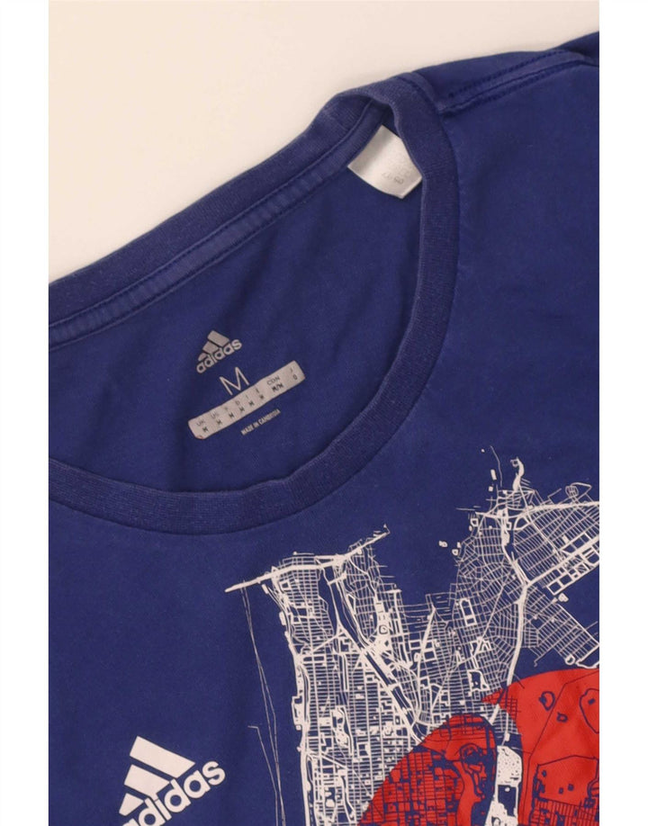Tricou grafic pentru bărbați Adidas Top Medium Blue