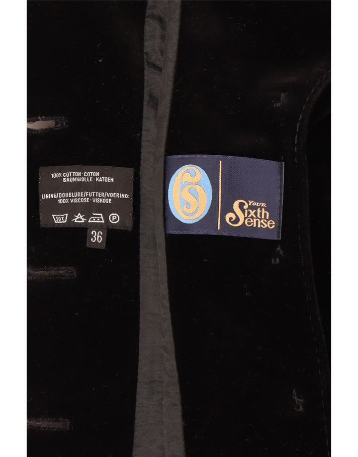 Jachetă Blazer pentru femei din catifea cu 3 nasturi Your Sixth Sense EU 36 Small Black