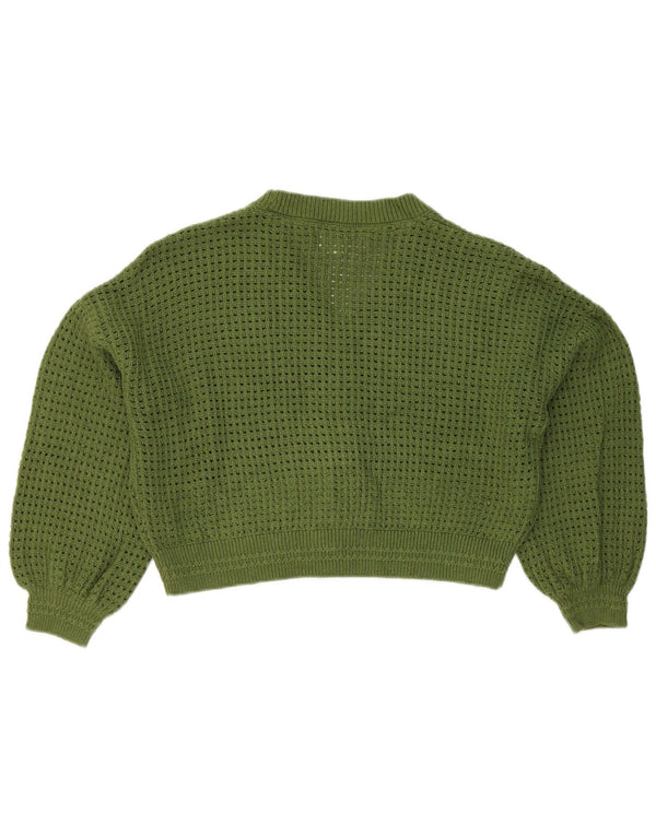 Pulover cardigan supradimensionat pentru femei Fat Face UK 12 bumbac verde mediu