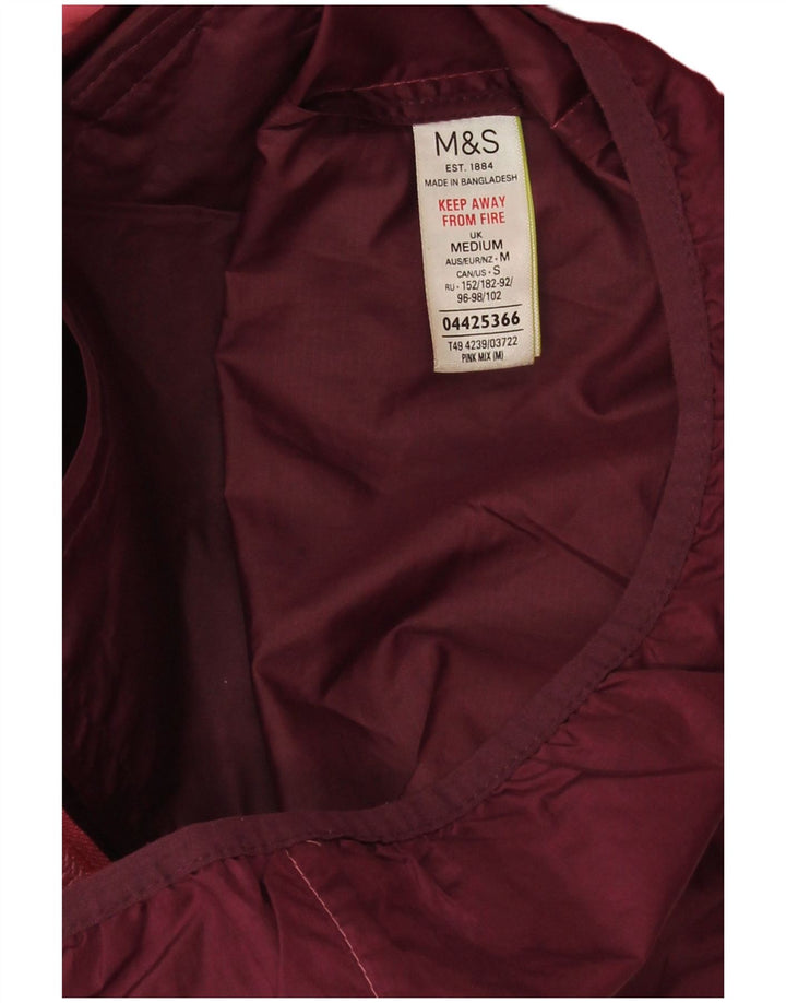 Jachetă de ploaie cu glugă pentru femei Marks & Spencer UK 14 Roz mediu Colorblock