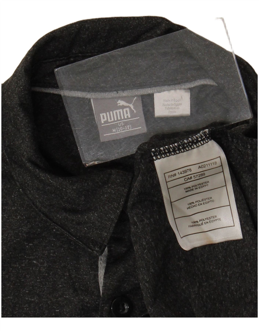 Tricou polo Puma pentru băieți 10-11 ani Poliester cu pături gri mediu