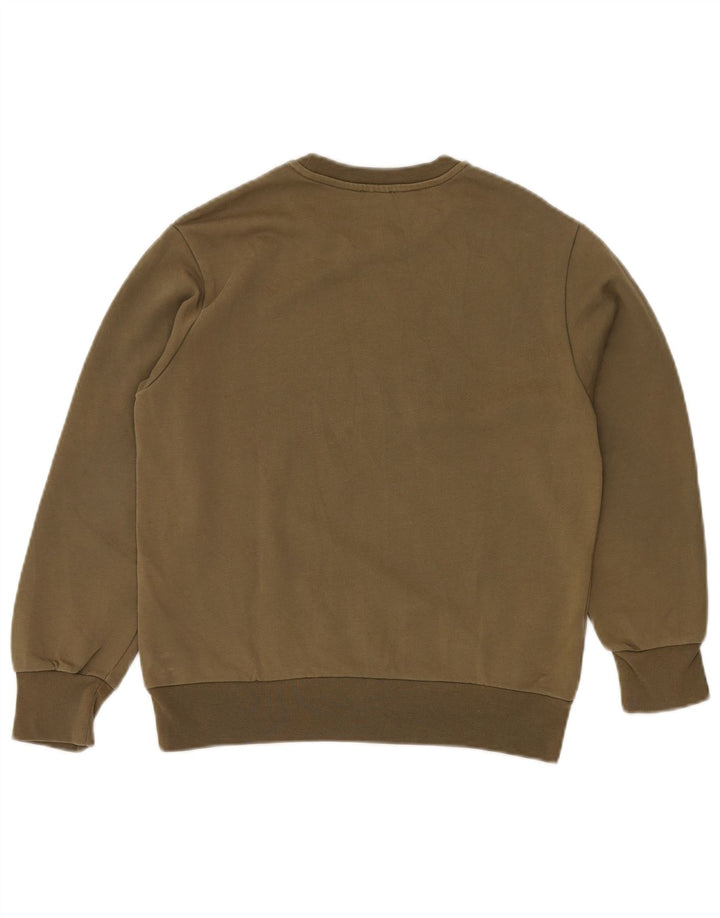 DIESEL Pulover cu grafic pentru femei UK 12 Bumbac kaki mediu