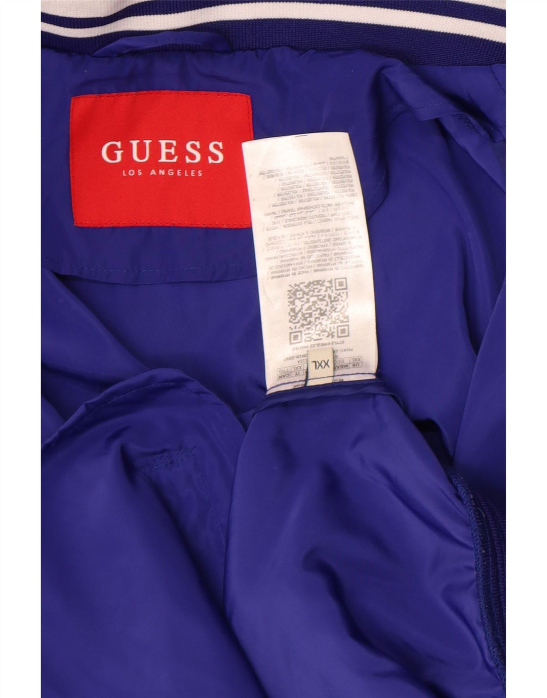 Jachetă de trening pentru bărbați Guess, 2XL, albastru, poliester color bloc