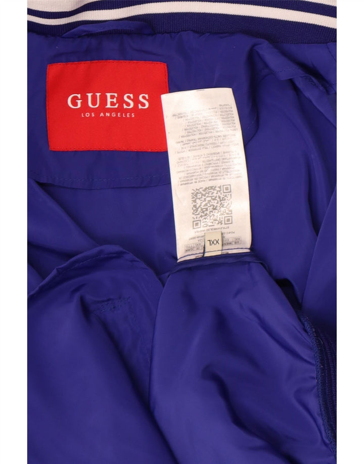 Jachetă de trening pentru bărbați Guess, 2XL, albastru, poliester color bloc