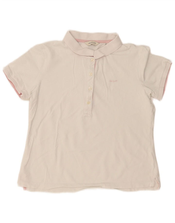 Tricou polo Gant pentru femei UK 14 Medium White