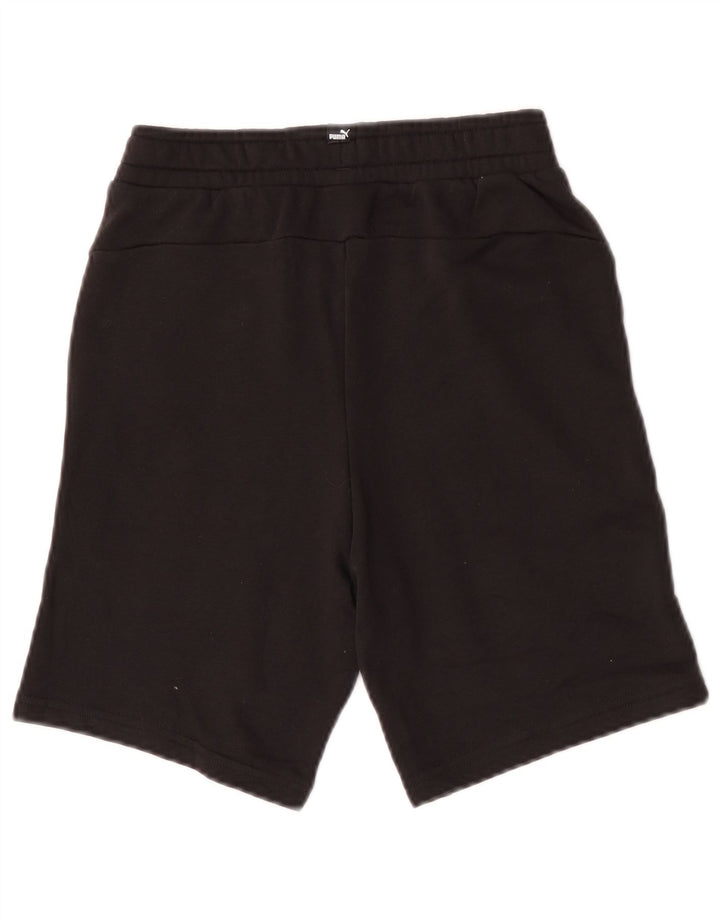 Pantaloni scurți sport Puma pentru băieți 11-12 ani, bumbac negru