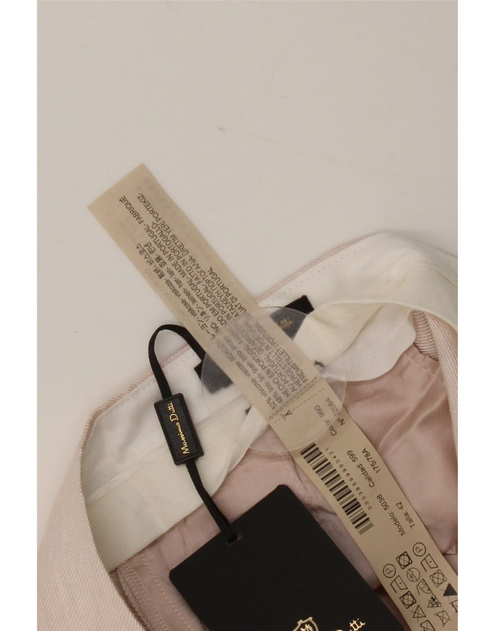 Pantaloni tăiați obișnuiți pentru femei Massimo Dutti EU 42 Large W32 L26 Roz