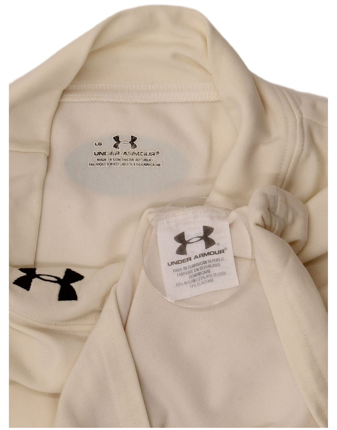 Top pentru bărbați Under Armour cu mânecă lungă mare din nailon alb