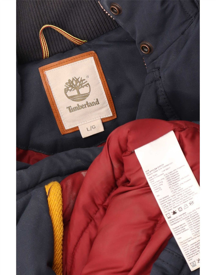 Palton căptușit pentru bărbați Timberland UK 40 mare bumbac bleumarin