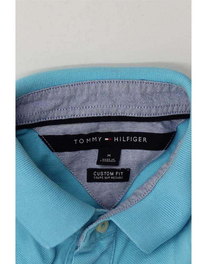 Tricou polo Tommy Hilfiger pentru bărbați, personalizat, albastru mediu