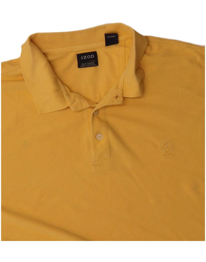 Tricou polo IZOD pentru bărbați, bumbac galben XL