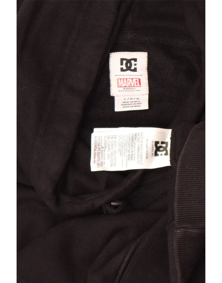 DC Mens Marvel Graphic Hoodie Jumper Large Black Cotton