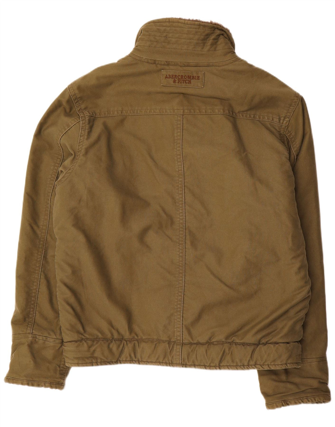 Jachetă Sherpa Abercrombie & Fitch pentru bărbați UK 38 Bumbac kaki mediu