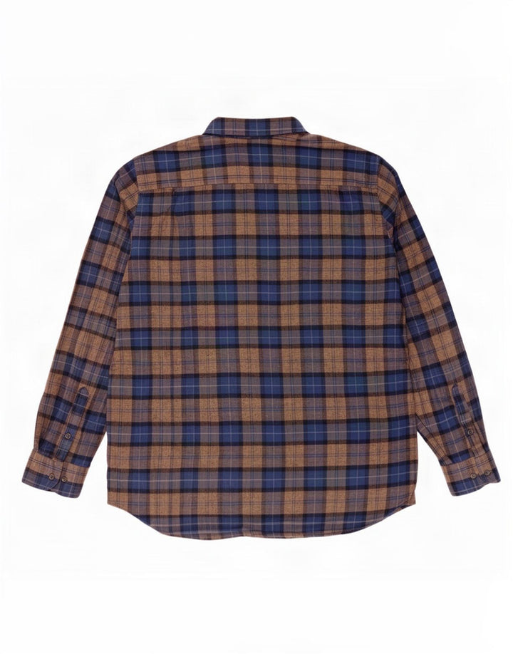 Cămașă de flanel pentru bărbați Massimo Dutti, 2XL, maro, carouri